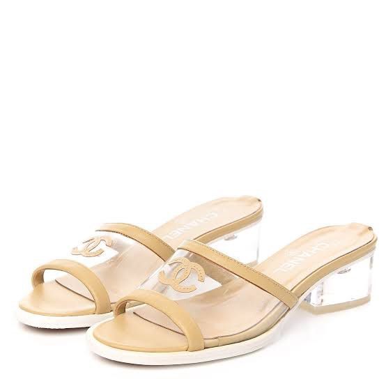 Chanel pvc mules on sale 2019