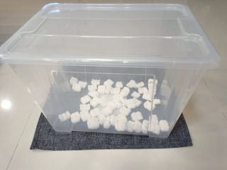 Small Plastic Container Storage Box With Lid Dust-Proof Stackable