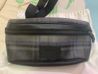 KITH x Bergdorf Goodman Wool Plaid, Men's Fashion, Bags, Belt bags