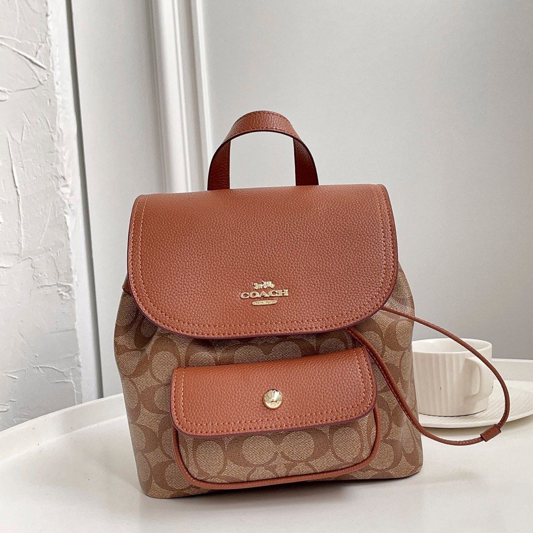 Coach Pennie Backpack 22 In Signature Canvas C4120