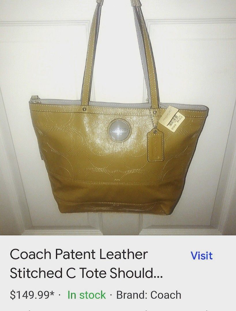 Coach stripe tote shop