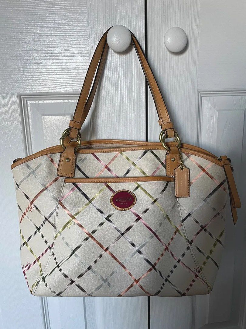 Large coach tote with zipper store