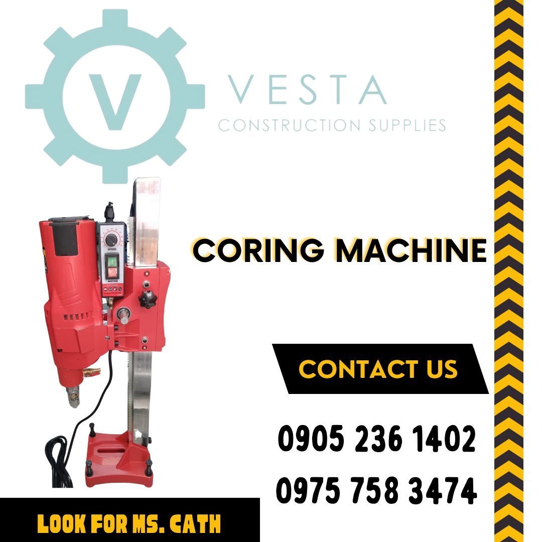CORING MACHINE (Category: Construction Tools & Equipment) located in Manila. Submitted by cathvesta_sales (Listing ID 1255054392, Image 1). Description: SALE❗️❗️❗️ SALE ❗️❗️❗️SALE ❗️❗️❗️ FOR INQUIRIES AND FASTER TRANSACTIONS PLS MESSAGE OR CALL; ☎️0905-236-1402 ☎️0975-758-3474 📲0905-236-1402 (VIBER NUMBER) Look for Ms. Cath Products: ▫️Machinery ▫️Electrical ▫️Valves & Fittings ▫️ Metals ( Stainless,BI ,Galvanized , etc) ▫️Electrical ▫️Industria