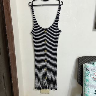 Cotton on button down striped dress