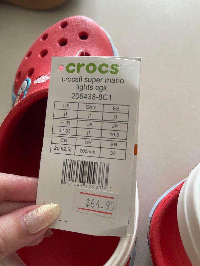 Super mario 2025 light up crocs