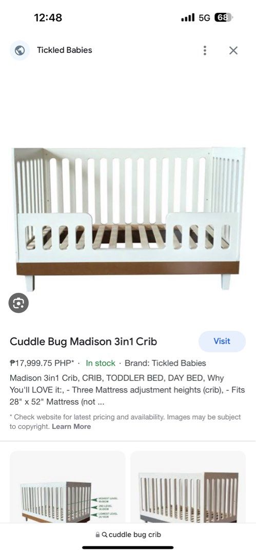 Cuddlebug madison crib online