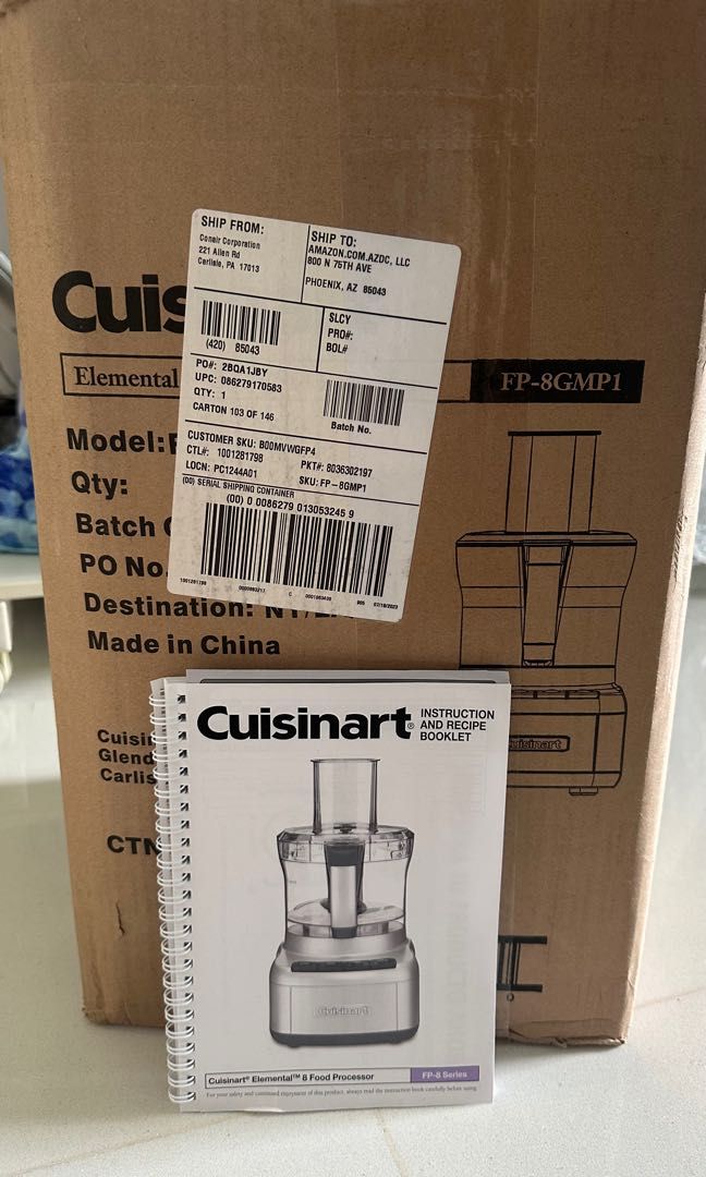 Cuisinart Elemental 8-Cup 3-Speed White Food Processor FP-8P1