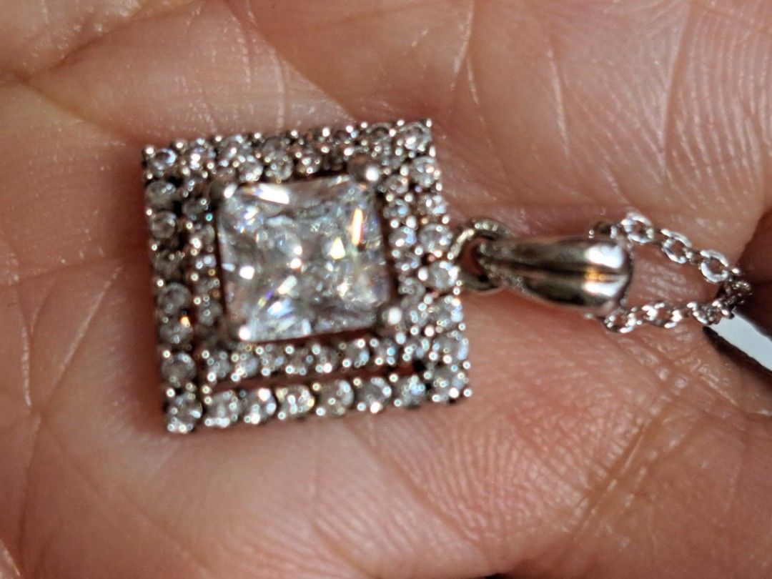 Cz diamond pendant on sale