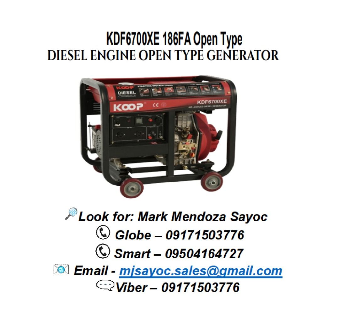 DIESEL ENGINE OPEN TYPE GENERATOR, Commercial & Industrial ...