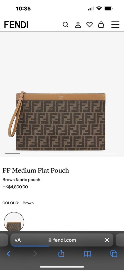 FENDI Ff medium flat pouch (7N0134AFBVF1HRM)