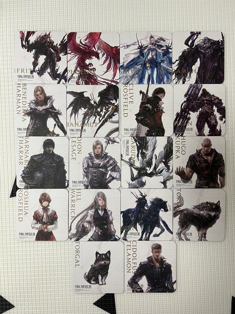 FINAL FANTASY XVI 16 Square Enix Cafe Limited Coaster 18 sheets Complete  Set