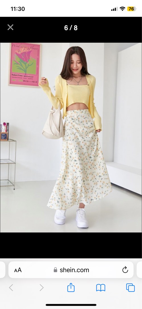 Floral Midi Skirt Shein Women s Fashion Bottoms Skirts on