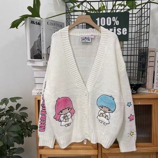 Forever 21 Sanrio Little Twins Star Oversized Cardigan