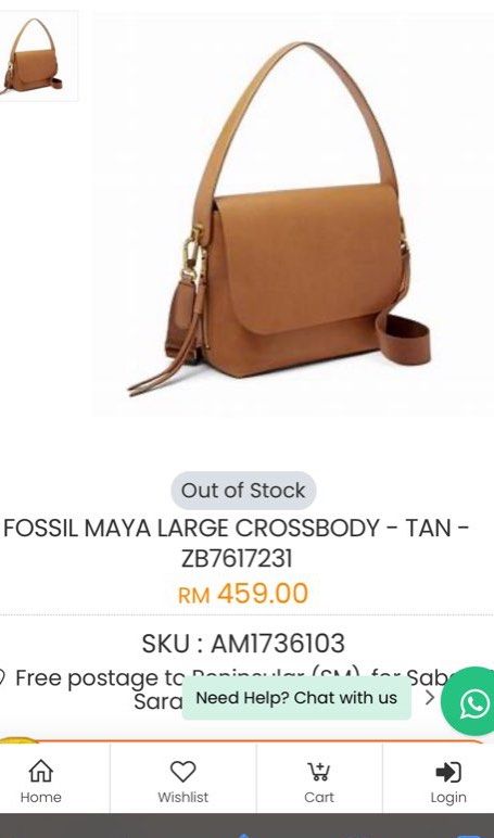 Fossil maya crossbody tan new arrivals