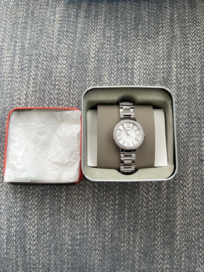 All stainless sales steel fossil watch