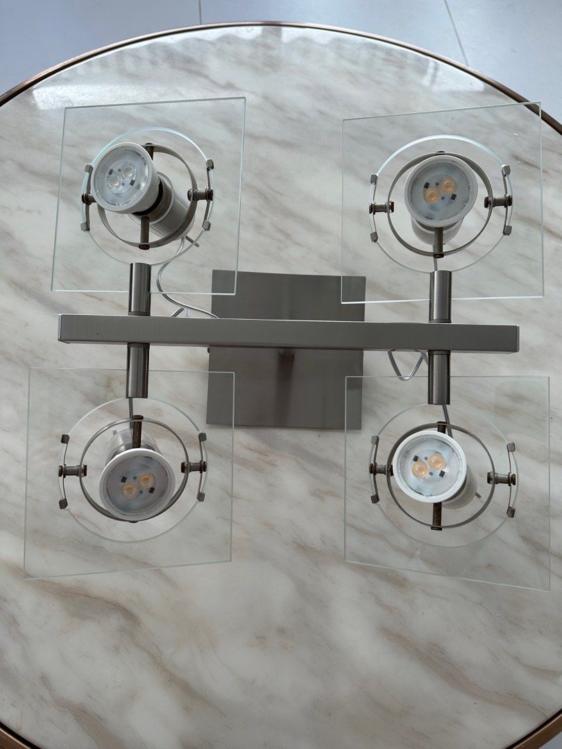 **FREE** 2 x IKEA ceiling lights fixtures (Fuga design), 傢俬＆家居, 燈飾及風扇