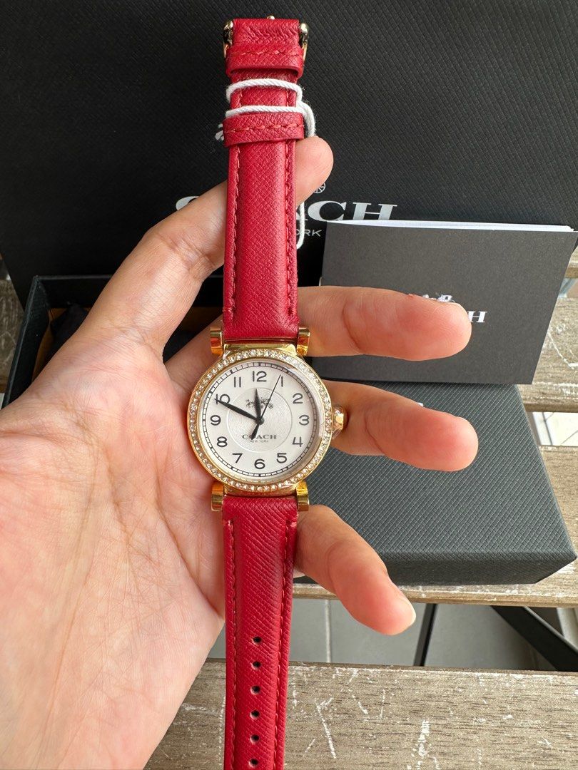 Free Shipping Coach Leather Women s Watch Madison 14502400 Jam