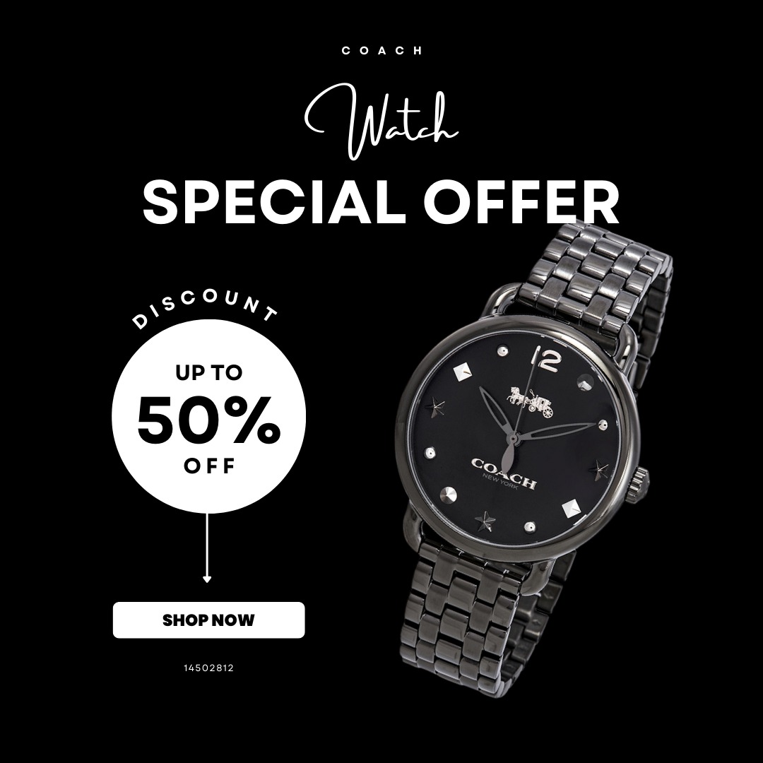 Free Shipping Coach Stainless Steel Women s Watch
