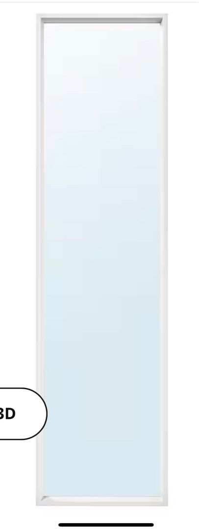 Full length mirror with white frame (Category: Mirrors) located in Pasig City. Submitted by seller09876 (Listing ID 1255012522, Image 1). Description: From Furniture Source, 40x150 cm.