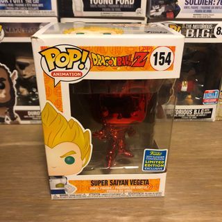 Funko Pop Red Chrome Super Saiyan Vegeta Exclusive Vinyl Figure Collectible Toy Gift Animation DragonBall