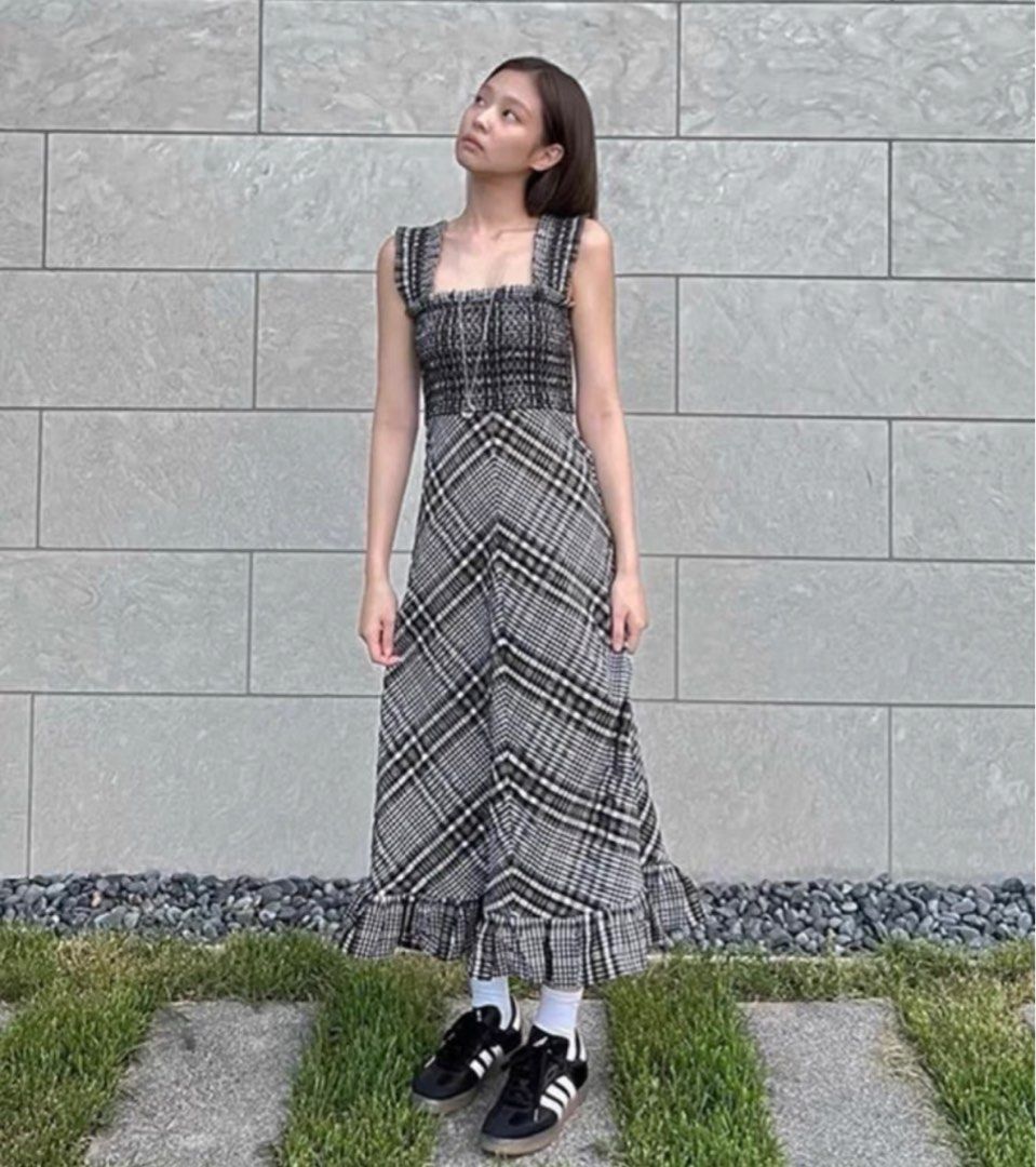 Ganni gingham clearance