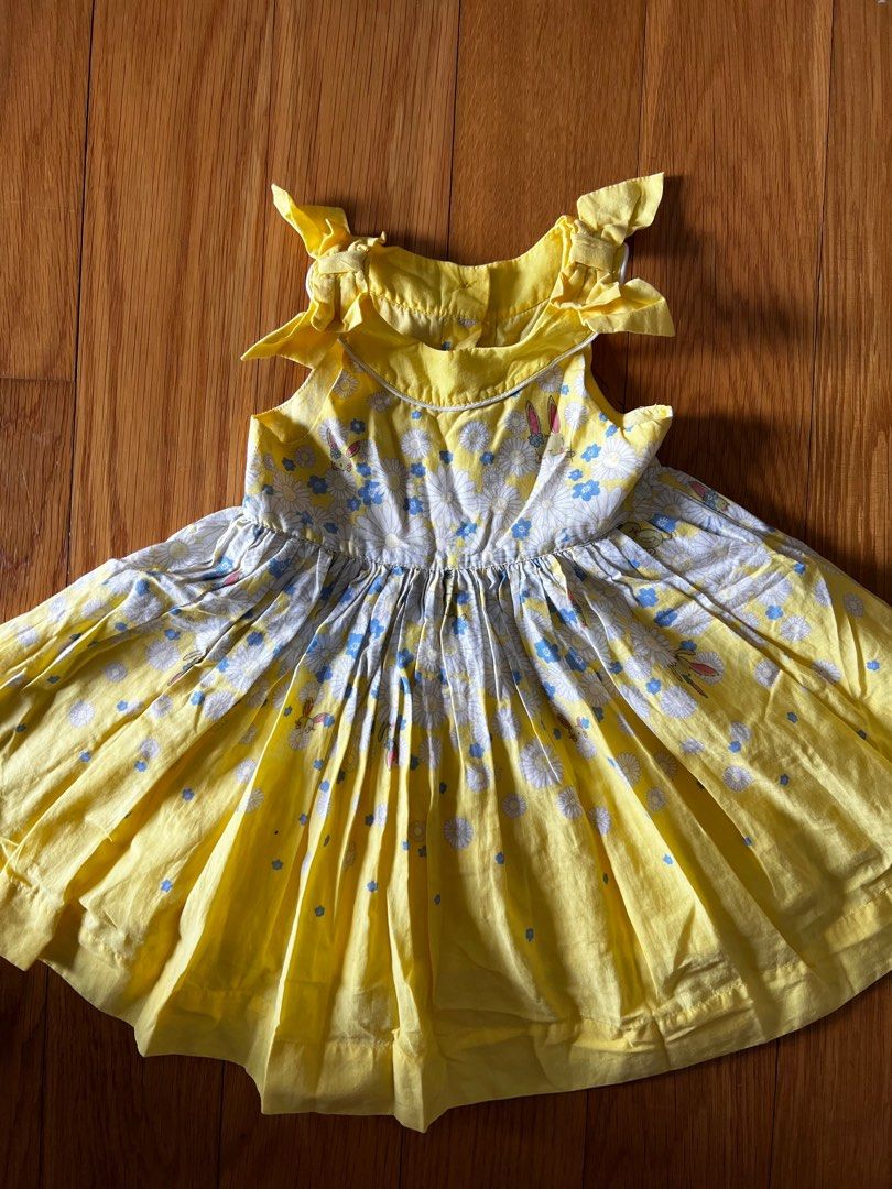Girls yellow party dress new arrivals