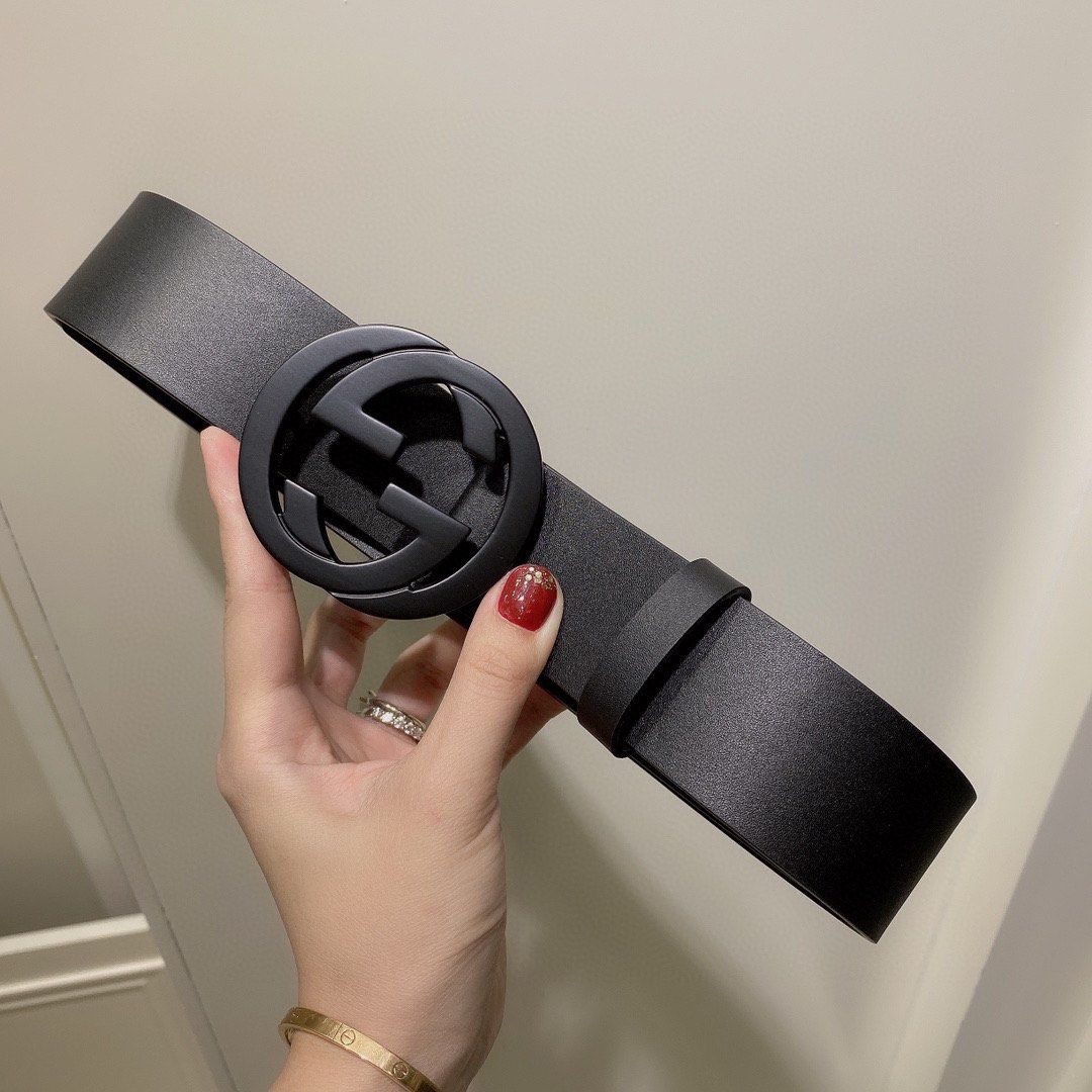 Gucci belt matte black4.0cm