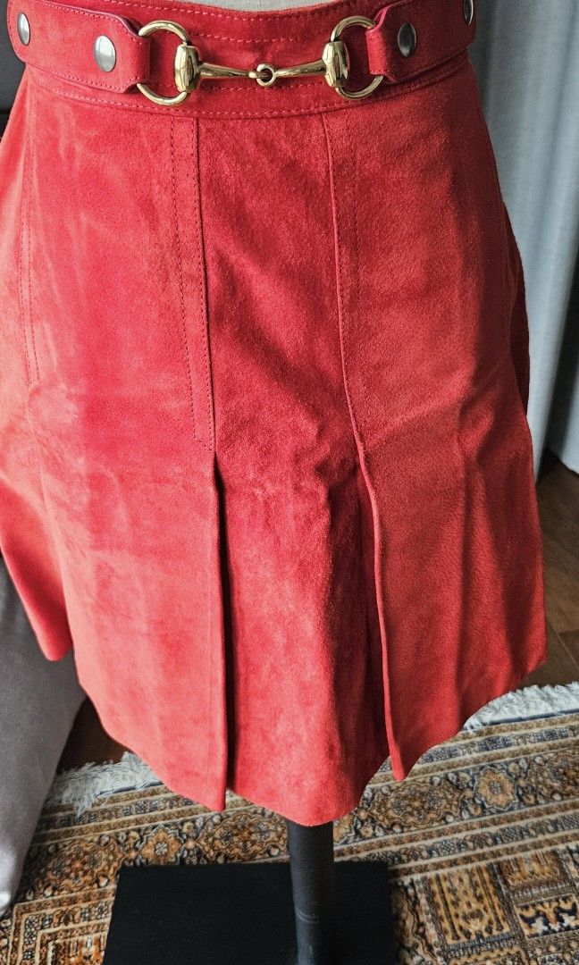 Gucci leather sales mini skirt