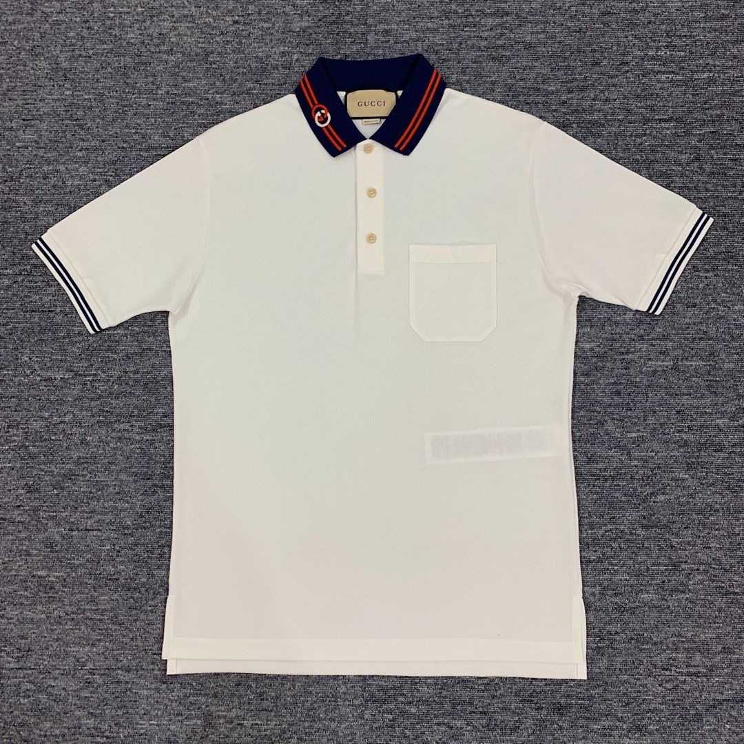 mens white gucci polo