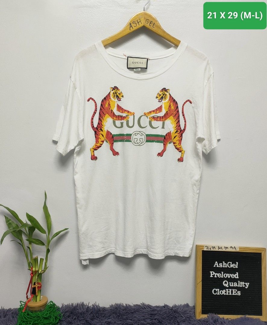 Gucci Two Tiger Tshirt Luxury Apparel on Carousell