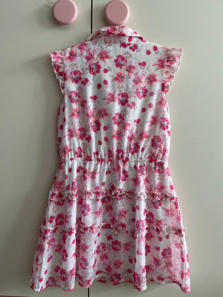 Guess pink store floral dress