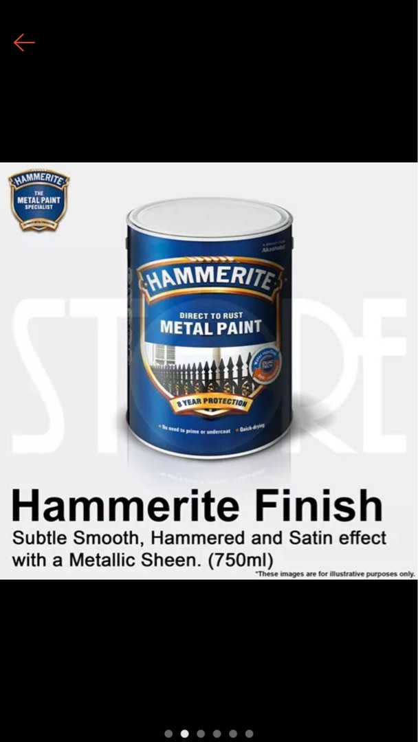 Hammerite direct to rust paint (satin black), Furniture & Home Living