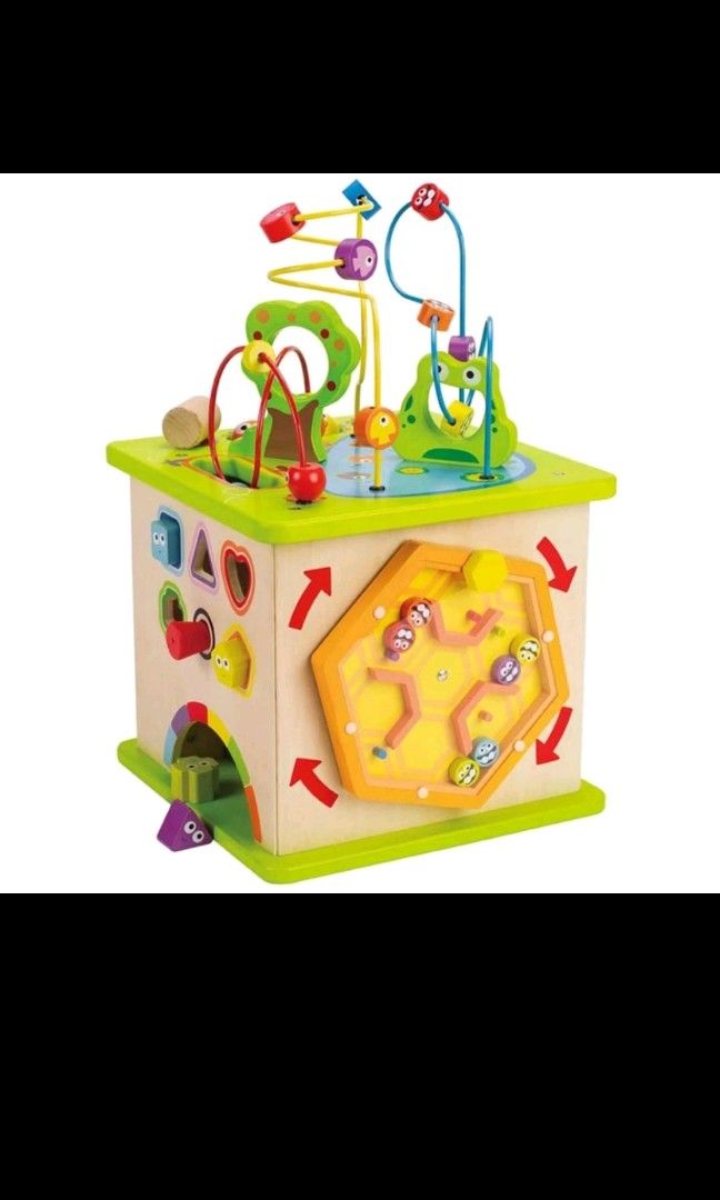 Hape country critters wooden discount activity play cube for toddlers