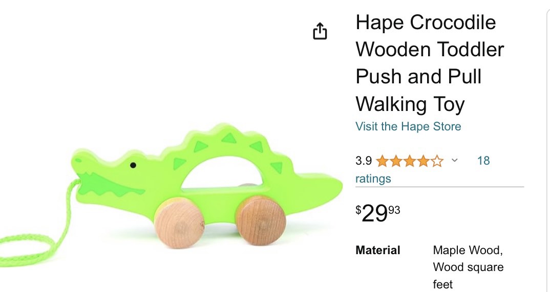 Hape alligator hot sale pull toy