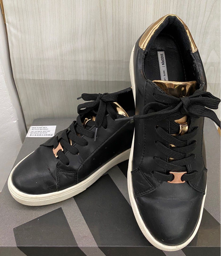 Hidden wedge black discount sneakers
