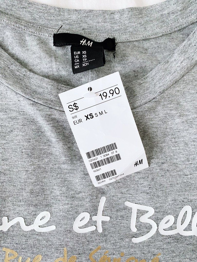 H&m new arrivals slogan tee
