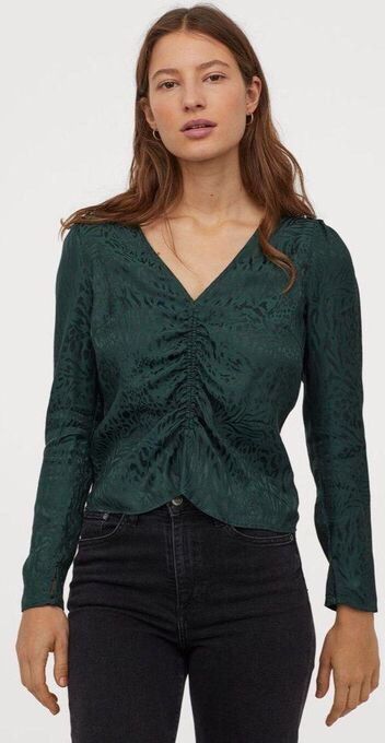 Brushed Jacquard Long Sleeve Top, M&S Collection