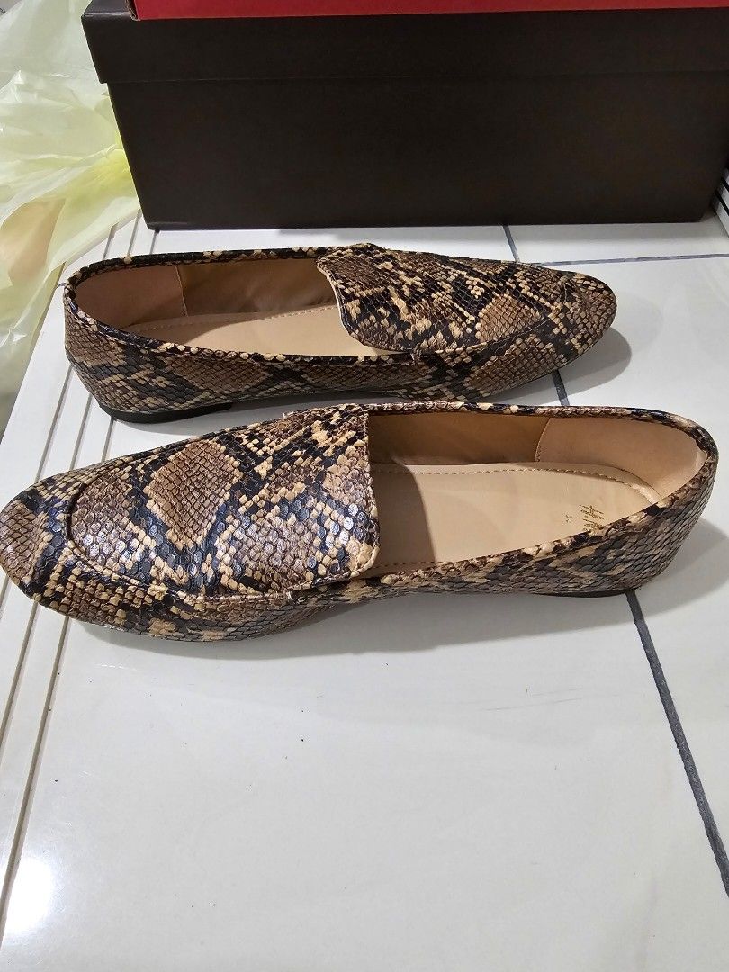 H M Snake skin Loafers Women