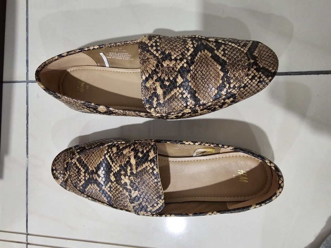 Ladies snakeskin loafers hotsell