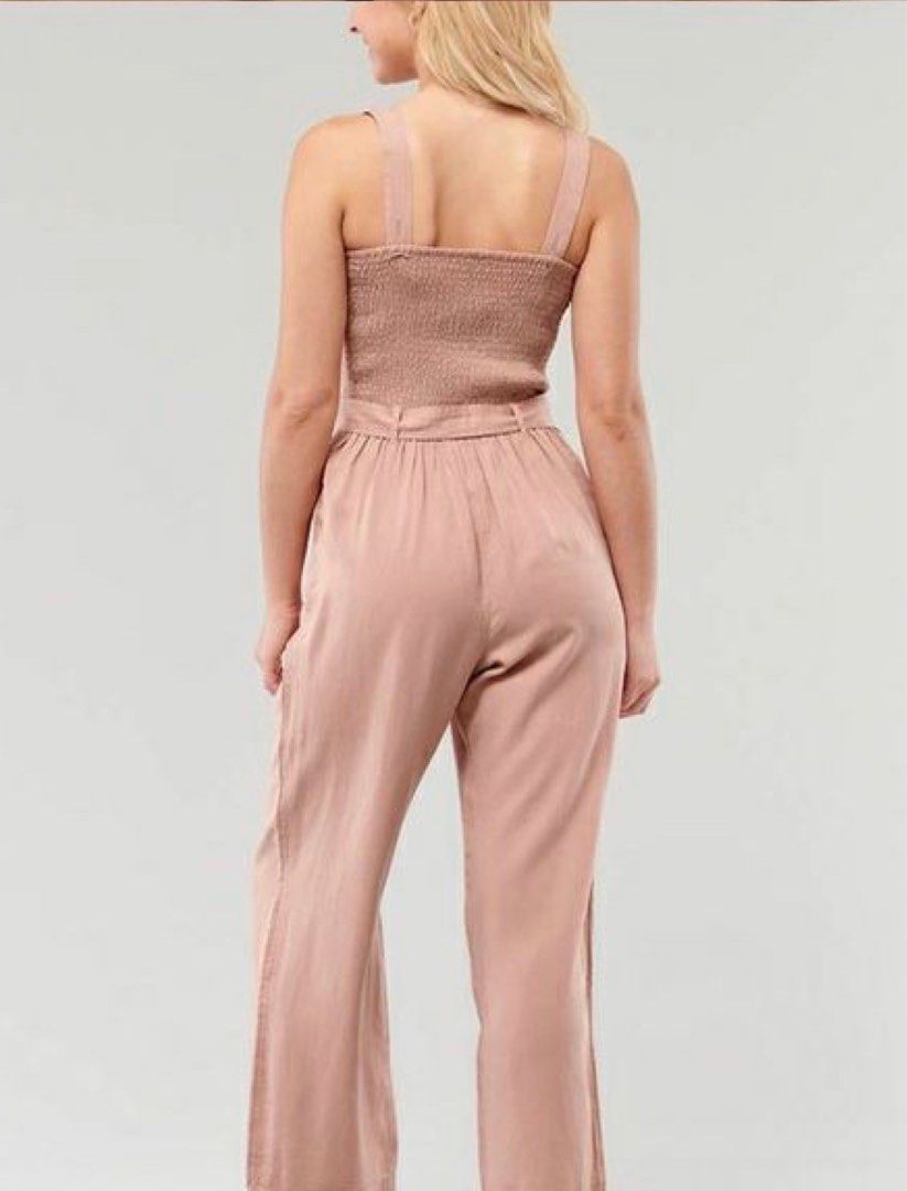 Hollister pink jumpsuit hot sale