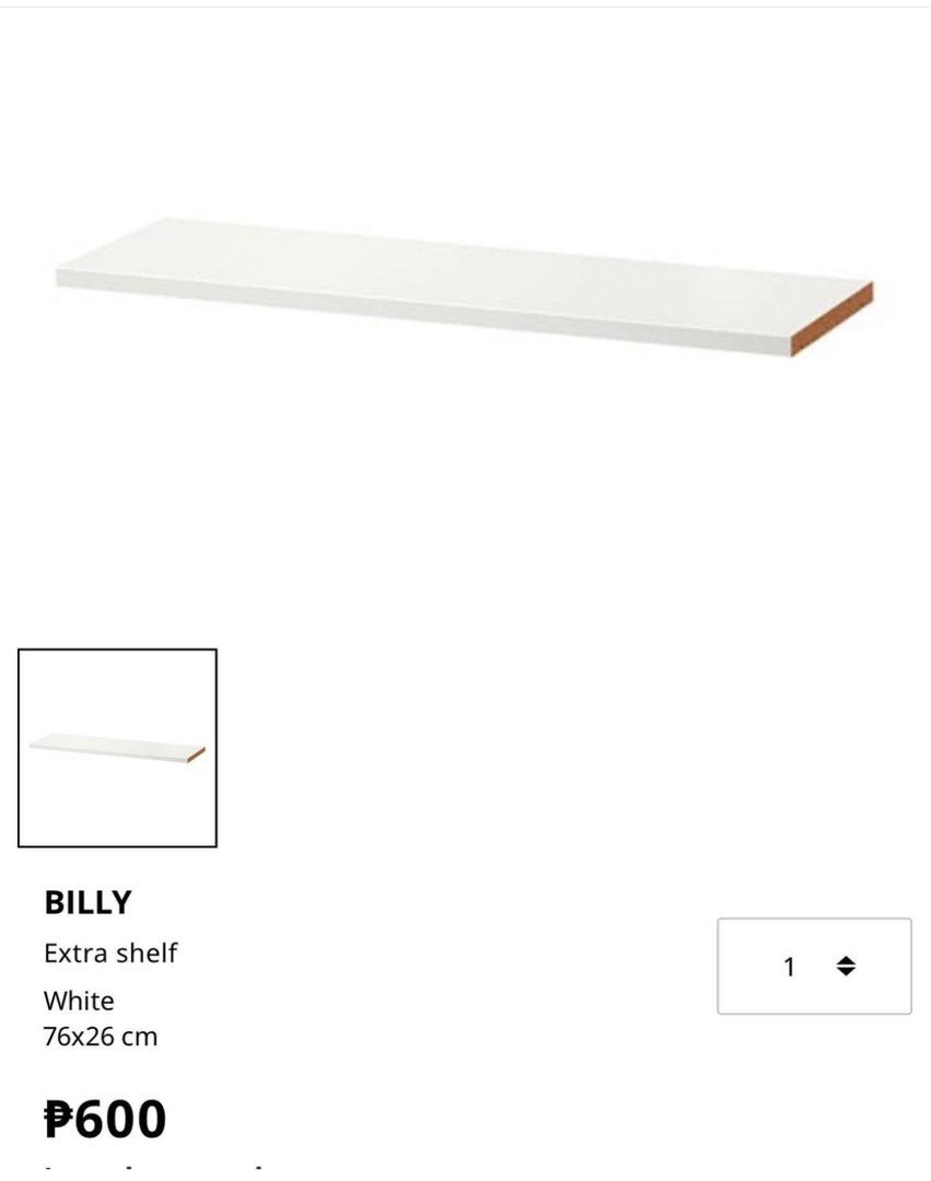 IKEA Billy Bookcase (White) assembled, Furniture & Home Living