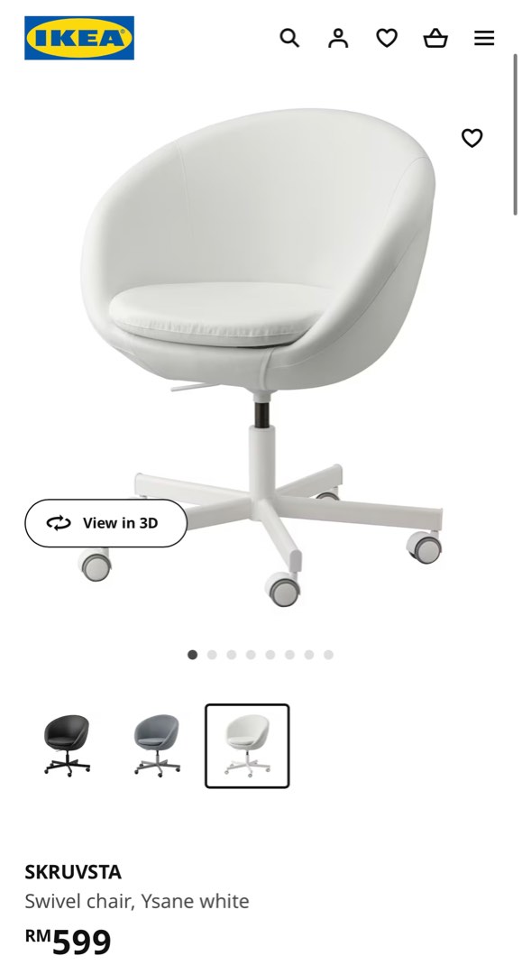 IKEA chair for dressing table, Furniture & Home Living, Furniture