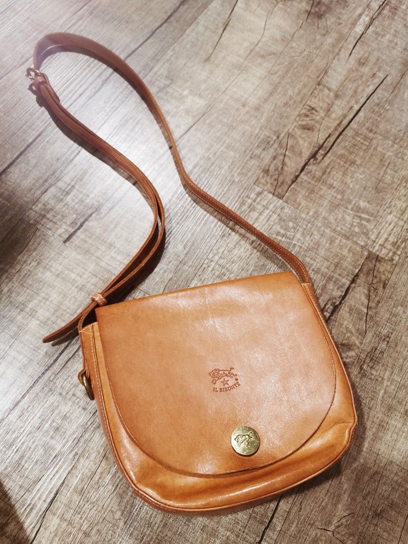 Il Bisonte Elisa Crossbody in White Cowhide Leather