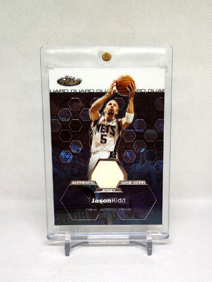 Jason Kidd player worn jersey patch basketball card (New Jersey