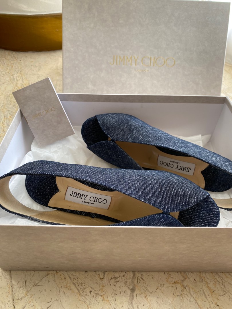 Jimmy choo denim hotsell shoes