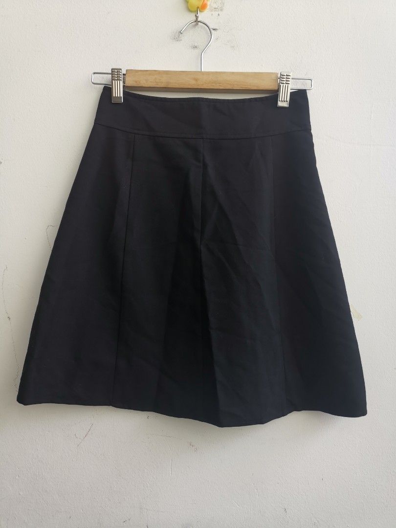 Generic Women Skater Pleated Skirt High Waisted Mini Skirts Black