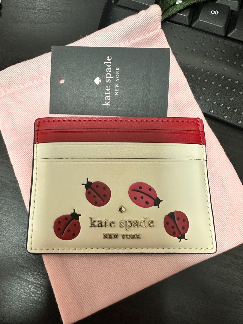 Kate Spade Dottie Ladybug Card Holder, Men's Fashion, Watches