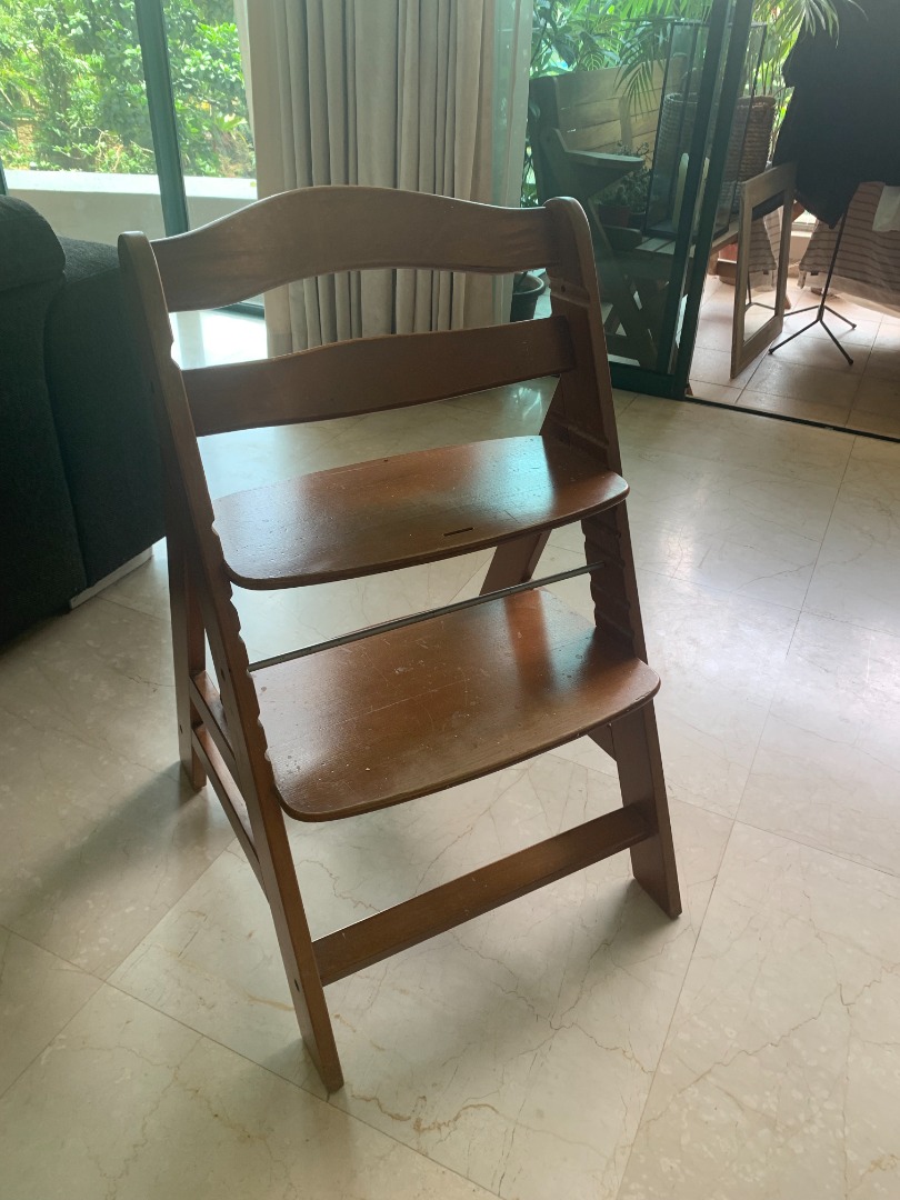 Kid high dining chair in wood, Babies & Kids, Baby Nursery & Kids