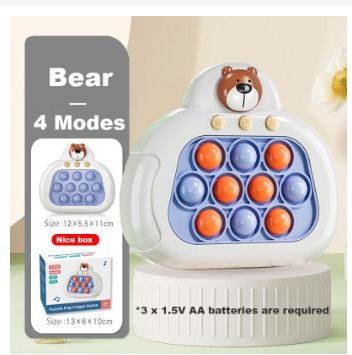 Kids Electronic Puzzle Pop It Quick Push Game Console Fidget Toy