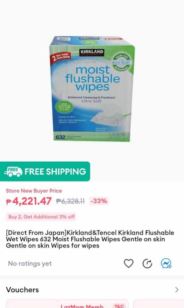 Kirkland Signature Flushable Wipes, Beauty & Personal Care, Sanitizers